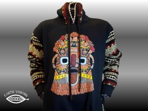 UV Reactive Tribal Hoodie – Color Changing Pullover by Earth Visions